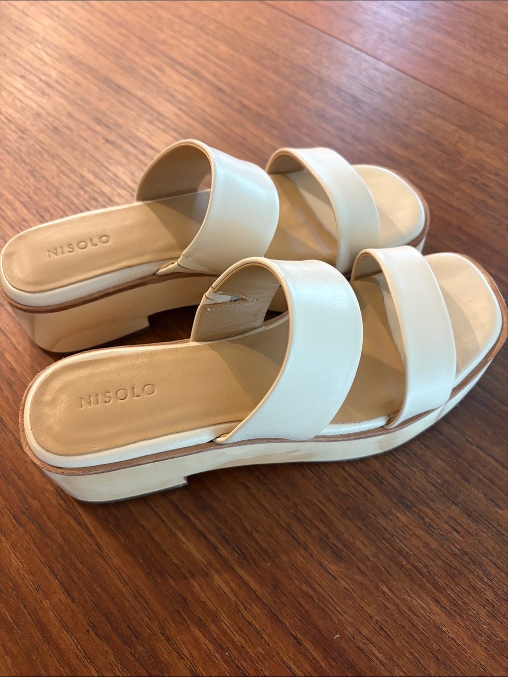 Nisolo Ellie All Day Clog Sandals in Bone 6